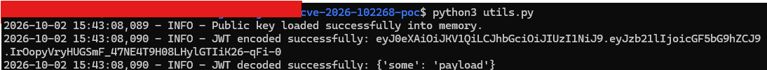 Encoding JWT with public_key.pem